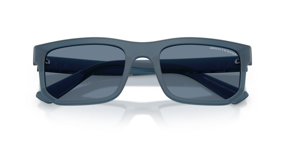 Anteojos De Sol Armani Exchange AX4165S Matte Frosted Blue Dark Blue Polar