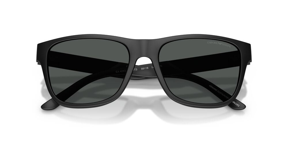 Anteojos De Sol Emporio Armani EA4243 Matte Black Dark Grey Gris/Negro