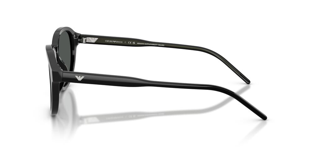 Anteojos De Sol Emporio Armani EA4247U Shiny Black Dark Grey Gris/Negro