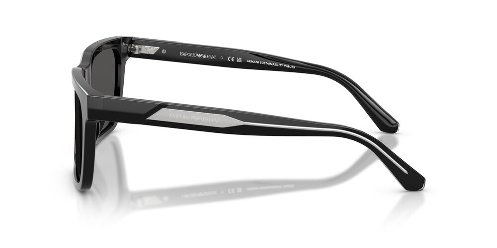 Anteojos De Sol Emporio Armani EA4262U Shiny Black Dark Grey Gris/Negro