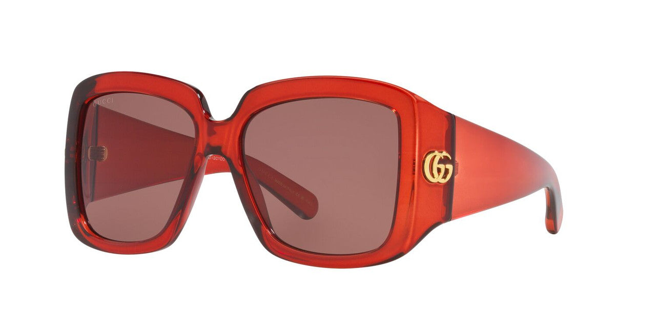 Anteojos De Sol Gucci 0GC002115 Gg1402S Rojo/Café
