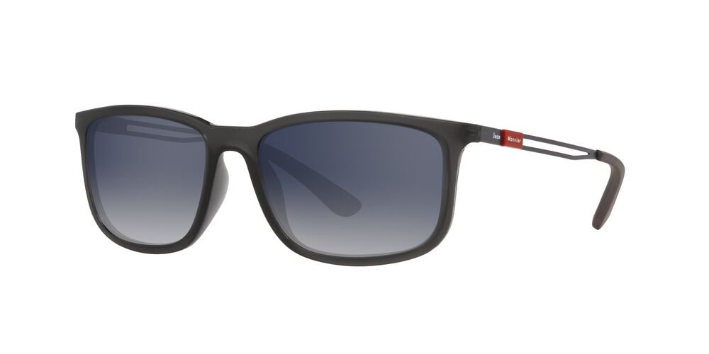 Anteojos De Sol Jean Monnier J84170 Matte Transl Dark Grey Light Grey Gradient Blue Mirror Silver
