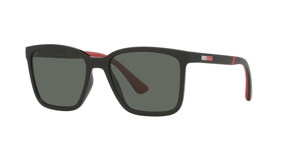 Anteojos De Sol Jean Monnier J84171 Matte Black Full Dark Green Verde/Negro