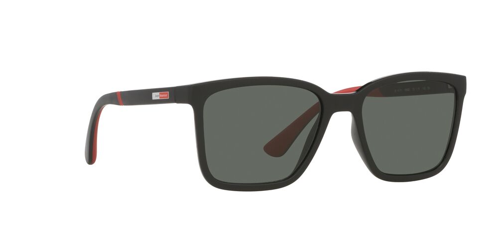Anteojos De Sol Jean Monnier J84171 Matte Black Full Dark Green Verde/Negro