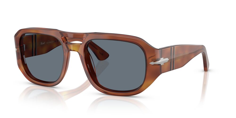 Anteojos De Sol Persol PO3373S Vincent Terra Di Siena Light Blue Celeste/Café