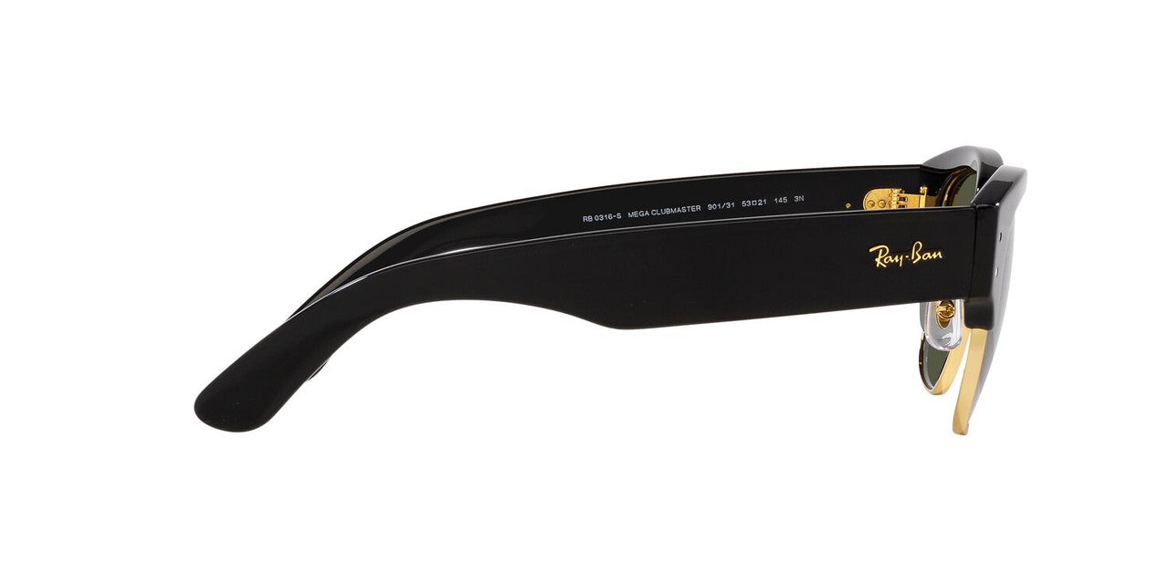 Anteojos De Sol Ray-Ban 0RB0316S Mega Clubmaster Negro/Verde