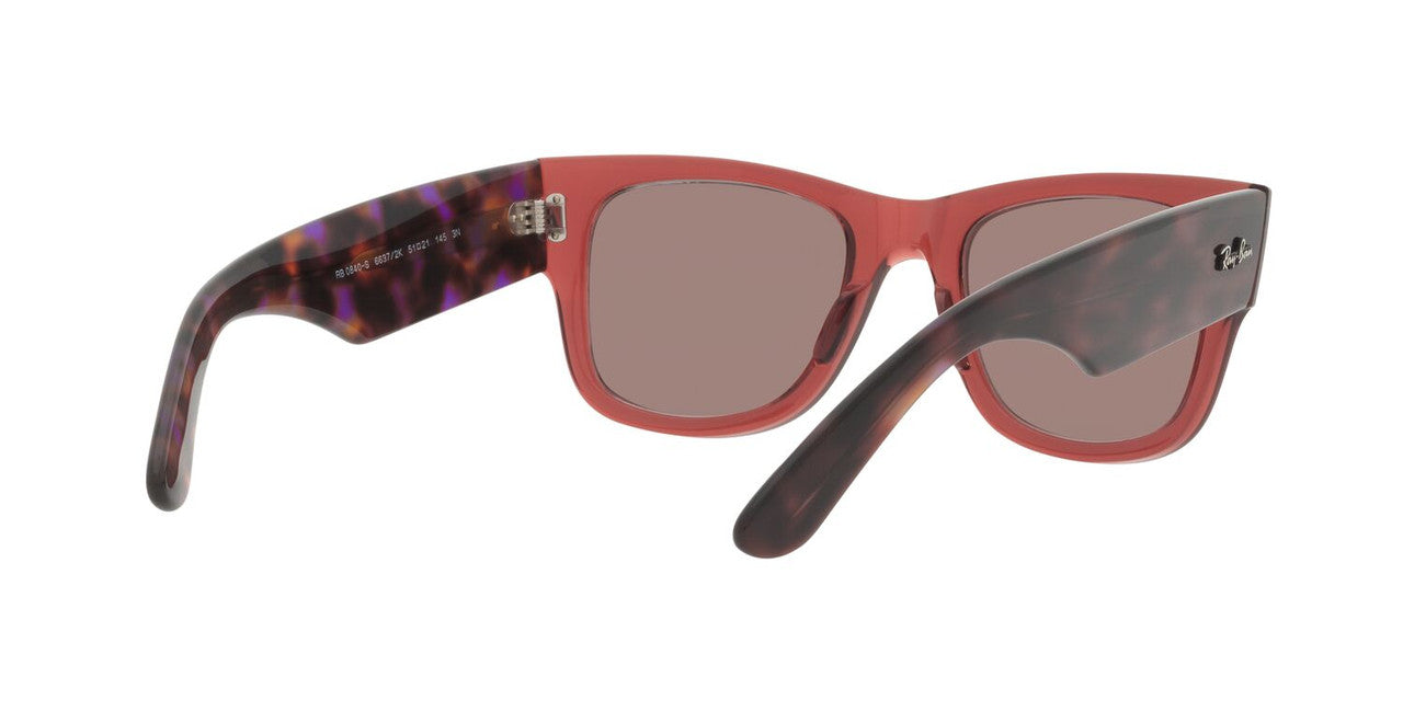 Anteojos De Sol Ray-Ban 0RB0840S Mega Wayfarer Rosa/Café