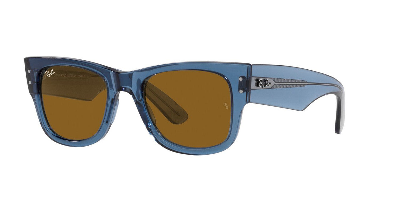 Anteojos De Sol Ray-Ban 0RB0840S Mega Wayfarer Azul/Café