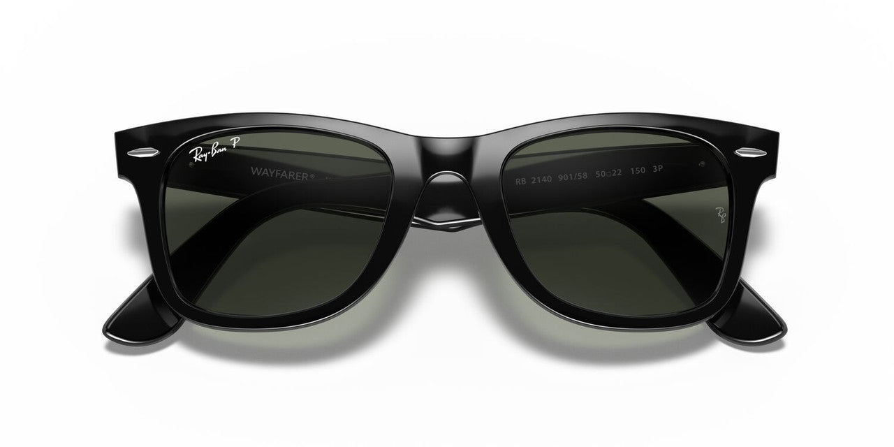 Anteojos De Sol Ray-Ban 0RB2140 Wayfarer Negro/Verde