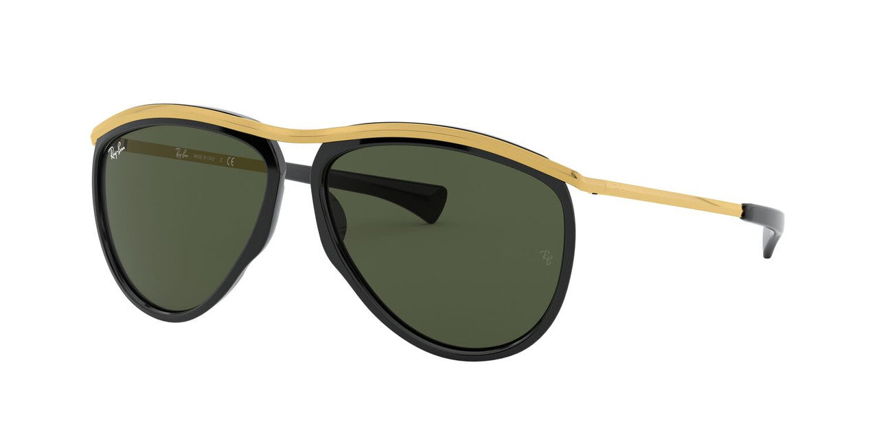 Anteojos De Sol Ray-Ban 0RB4330CH Olympian Aviator Negro/Verde