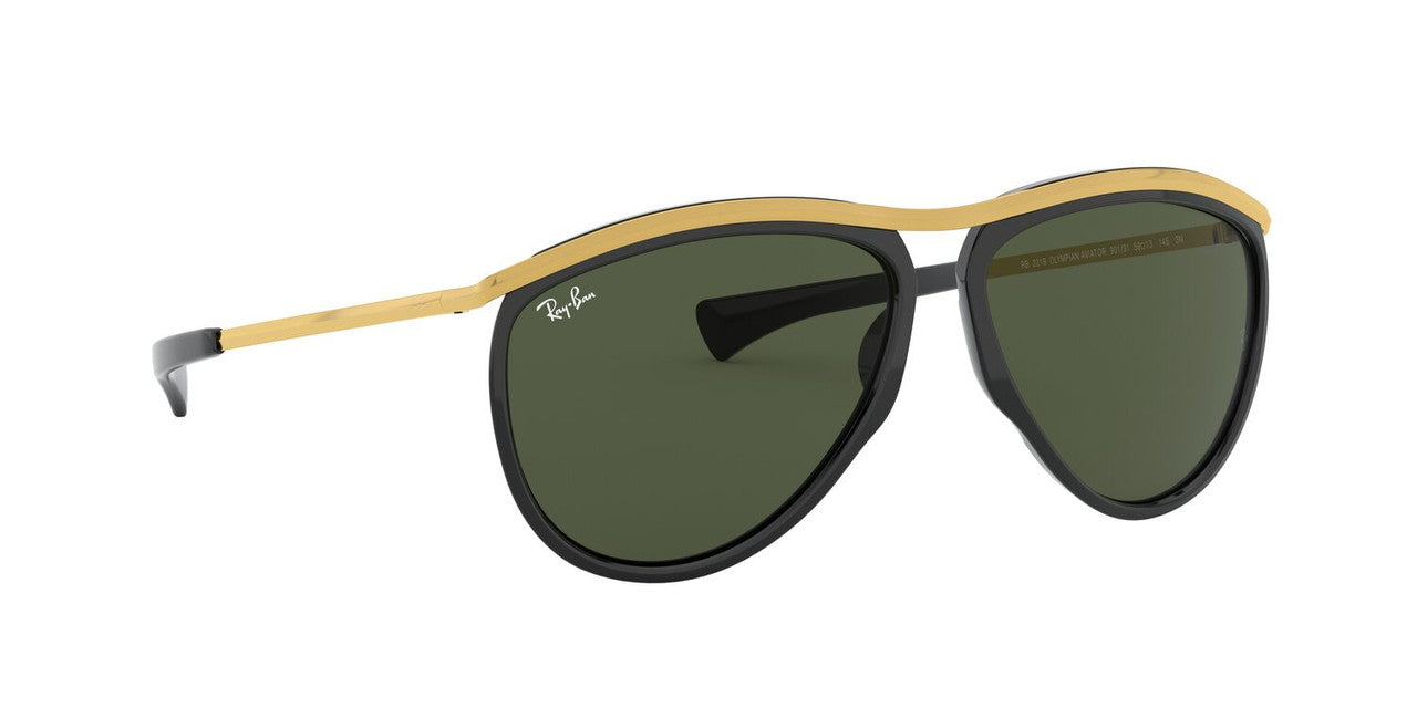 Anteojos De Sol Ray-Ban 0RB4330CH Olympian Aviator Negro/Verde