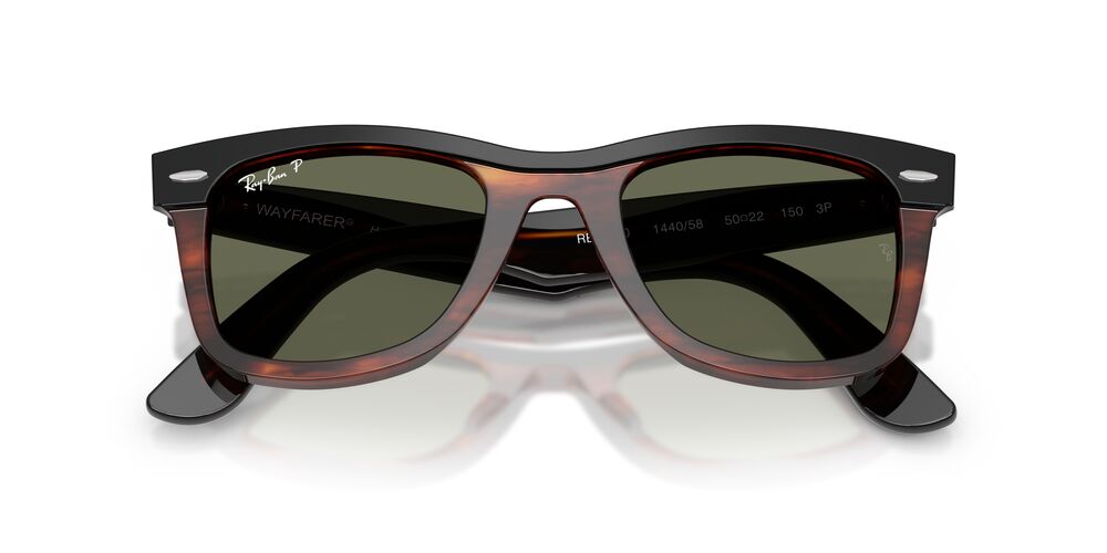 Anteojos De Sol Ray-Ban RB2240 Wayfarer Black On Havana Polar Green Verde/Café-Negro