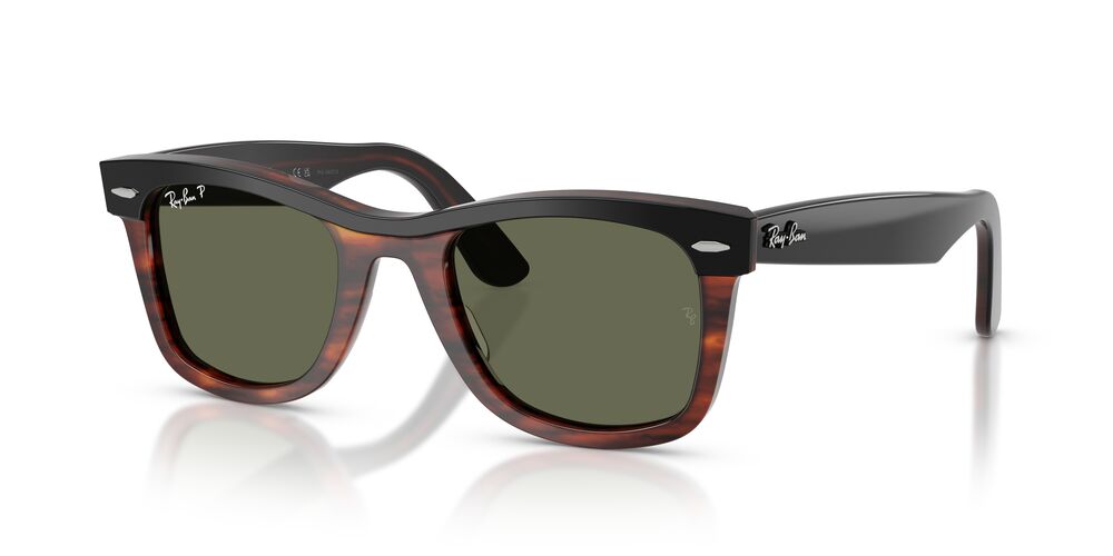 Anteojos De Sol Ray-Ban RB2240 Wayfarer Black On Havana Polar Green Verde/Café-Negro