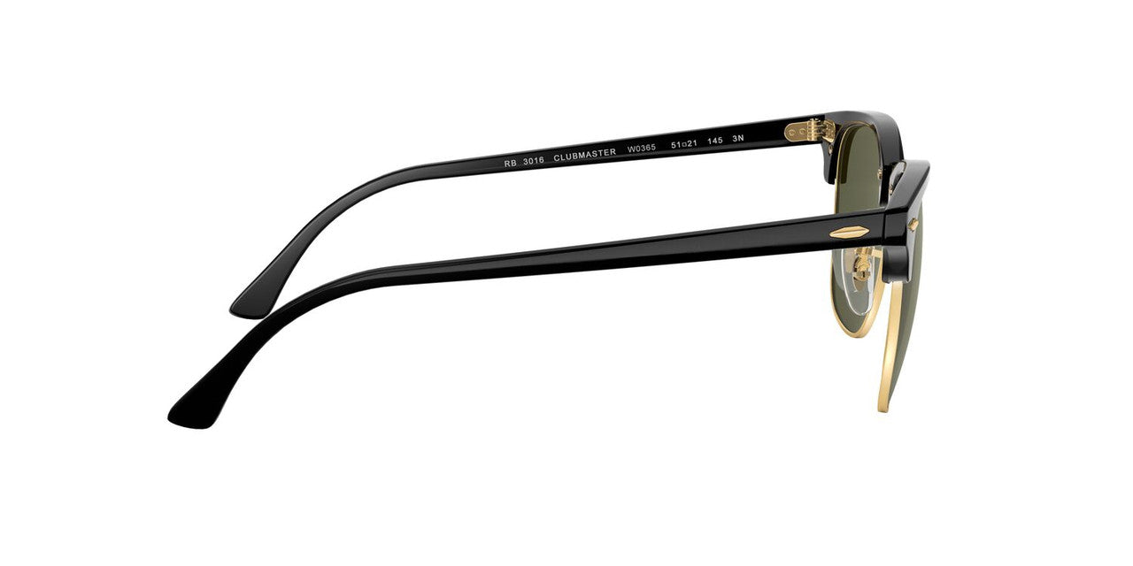 Anteojos De Sol Ray-Ban 0RB3016 Clubmaster Negro/Verde