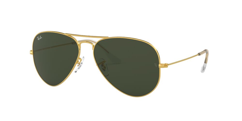 Anteojos De Sol Ray-Ban 0RB3025 Aviator Large Metal Verde/Dorado