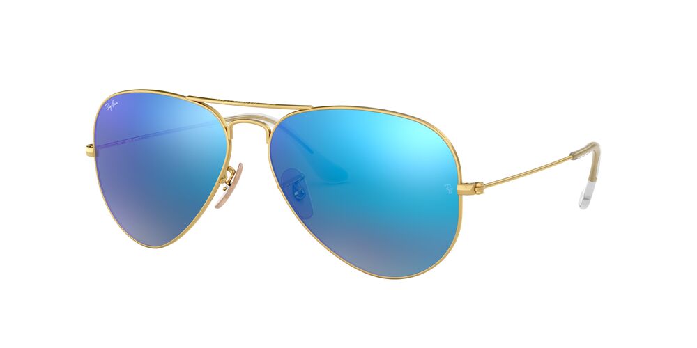 Anteojos De Sol Ray-Ban 0RB3025 Aviator Large Metal Dorado/Celeste