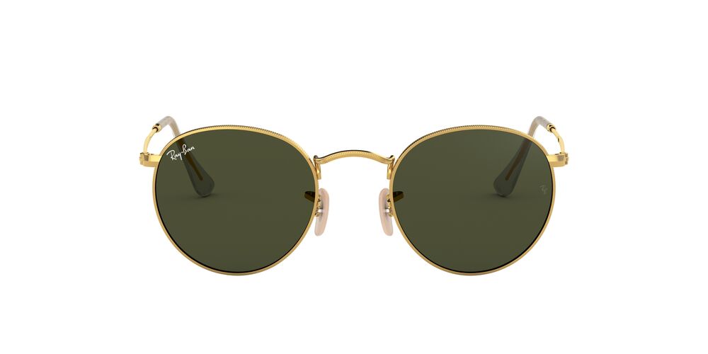 Anteojos De Sol Ray-Ban 0RB3447 Round Metal Verde/Dorado