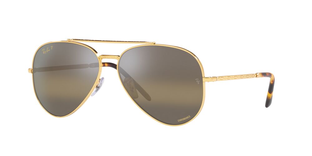 Anteojos De Sol Ray-Ban 0RB3625 New Aviator Café/Dorado
