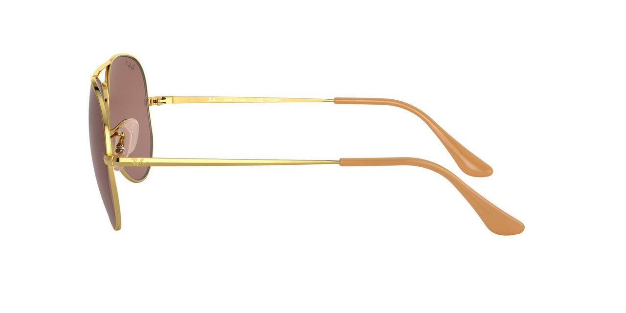 Anteojos De Sol Ray-Ban 0RB3647M Aviator Metal Ii Dorado/Violeta