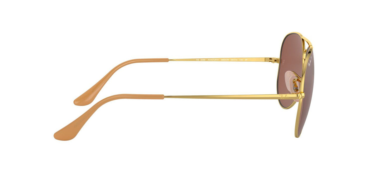 Anteojos De Sol Ray-Ban 0RB3647M Aviator Metal Ii Dorado/Violeta