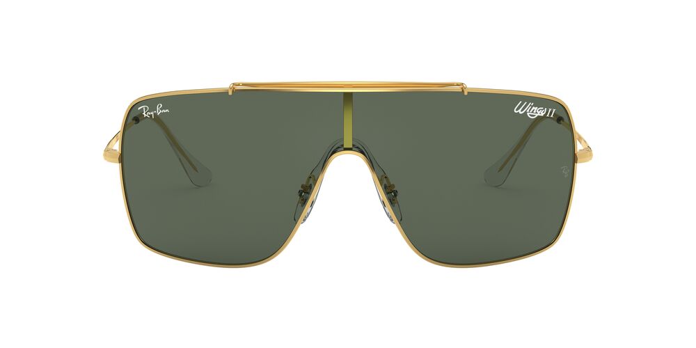 Anteojos De Sol Ray-Ban 0RB3697 Wings Ii Verde/Dorado
