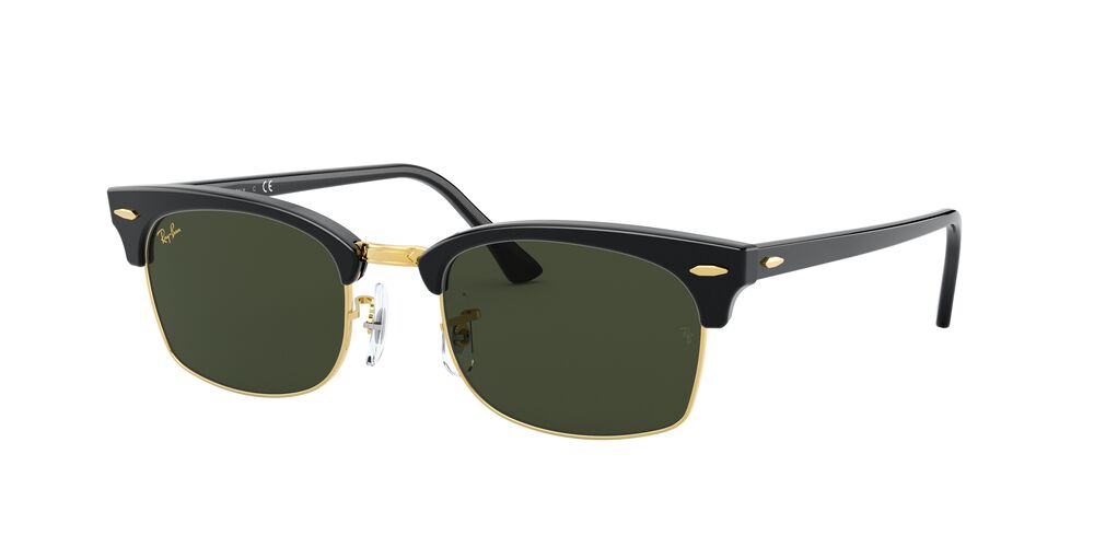 Anteojos De Sol Ray-Ban 0RB3916 Clubmaster Square Negro/Verde