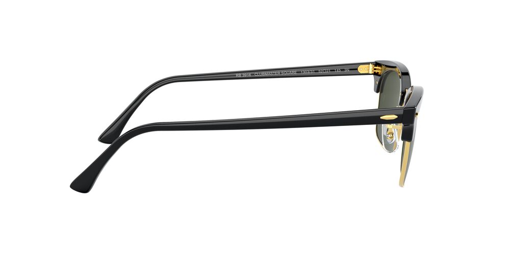 Anteojos De Sol Ray-Ban 0RB3916 Clubmaster Square Negro/Verde