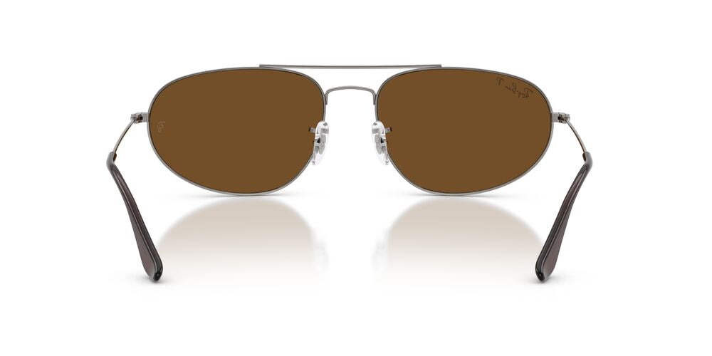 Anteojos De Sol Ray-Ban RB3945 Gunmetal Brown Polar Marron/Gris