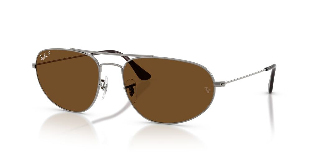 Anteojos De Sol Ray-Ban RB3945 Gunmetal Brown Polar Marron/Gris