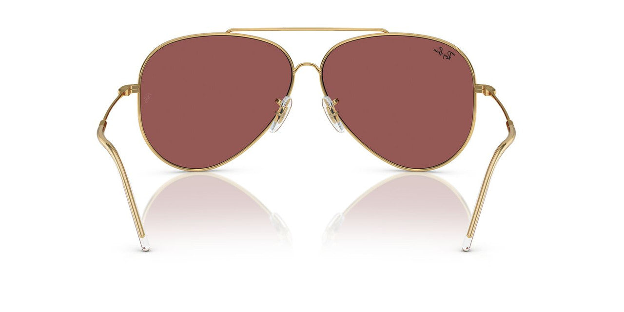 Anteojos De Sol Ray-Ban 0RBR0101S Aviator Reverse Dorado/Burdeos