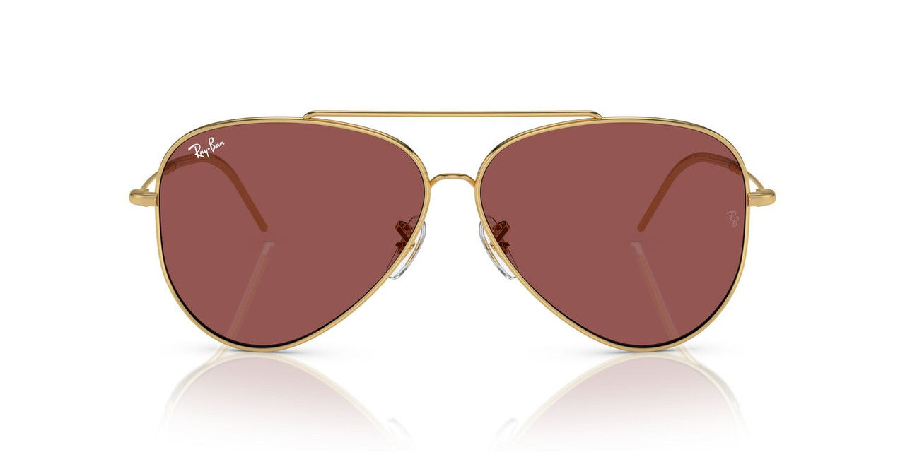 Anteojos De Sol Ray-Ban 0RBR0101S Aviator Reverse Dorado/Burdeos