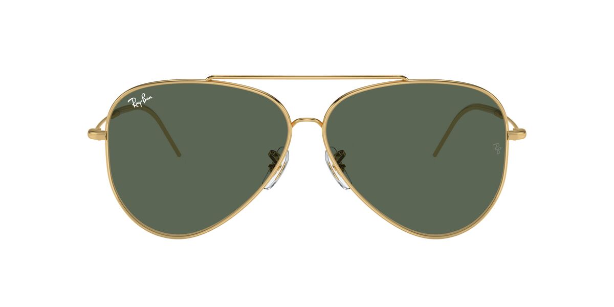 Anteojos De Sol Ray-Ban 0RBR0101S Aviator Reverse Dorado/Verde