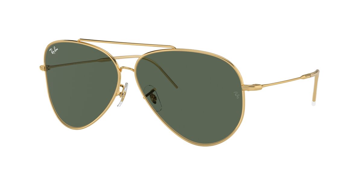 Anteojos De Sol Ray-Ban 0RBR0101S Aviator Reverse Dorado/Verde