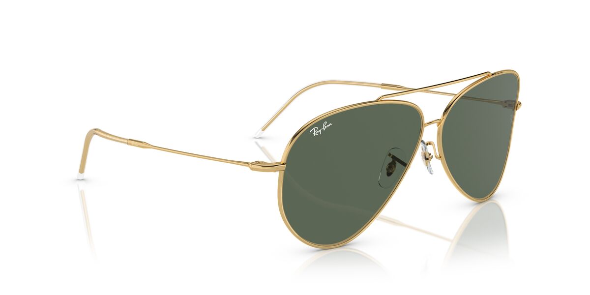 Anteojos De Sol Ray-Ban 0RBR0101S Aviator Reverse Dorado/Verde