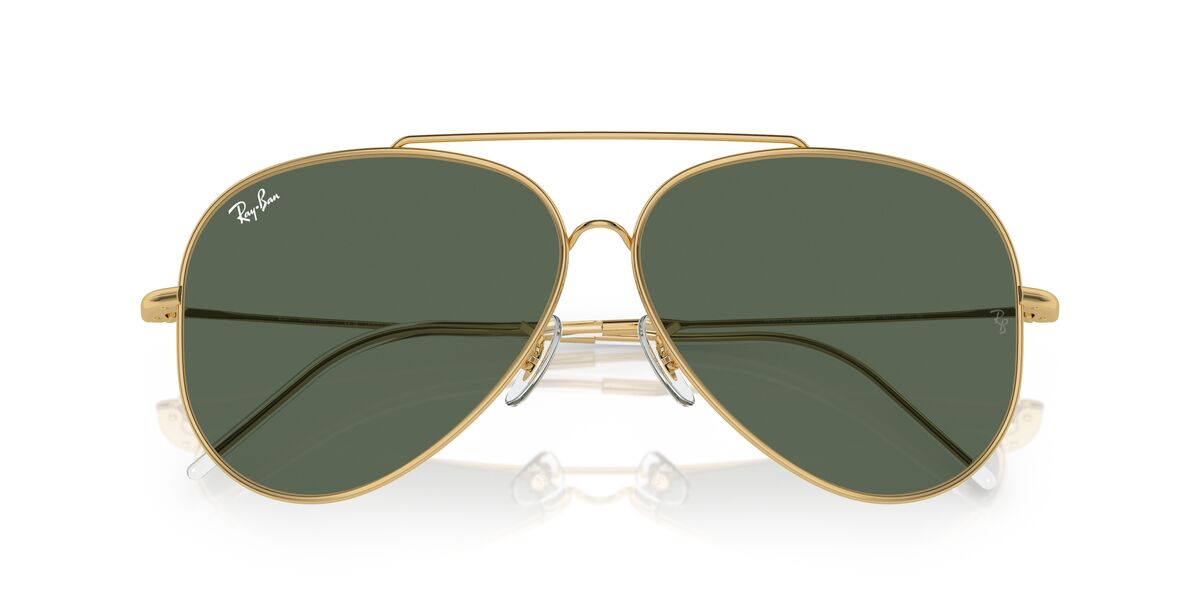 Anteojos De Sol Ray-Ban 0RBR0101S Aviator Reverse Dorado/Verde