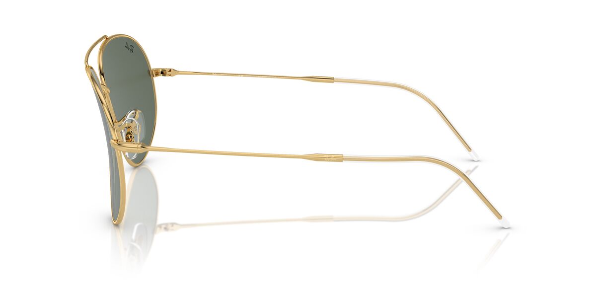 Anteojos De Sol Ray-Ban 0RBR0101S Aviator Reverse Dorado/Verde