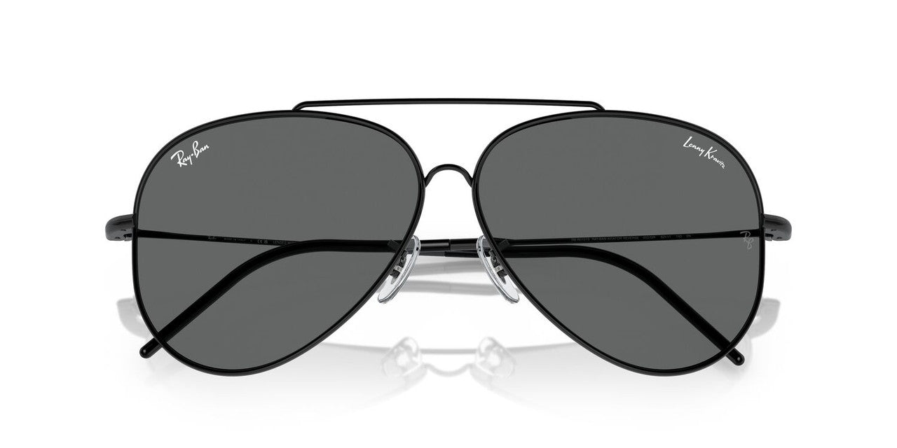 Anteojos De Sol Ray-Ban 0RBR0101S Aviator Reverse Negro/Gris
