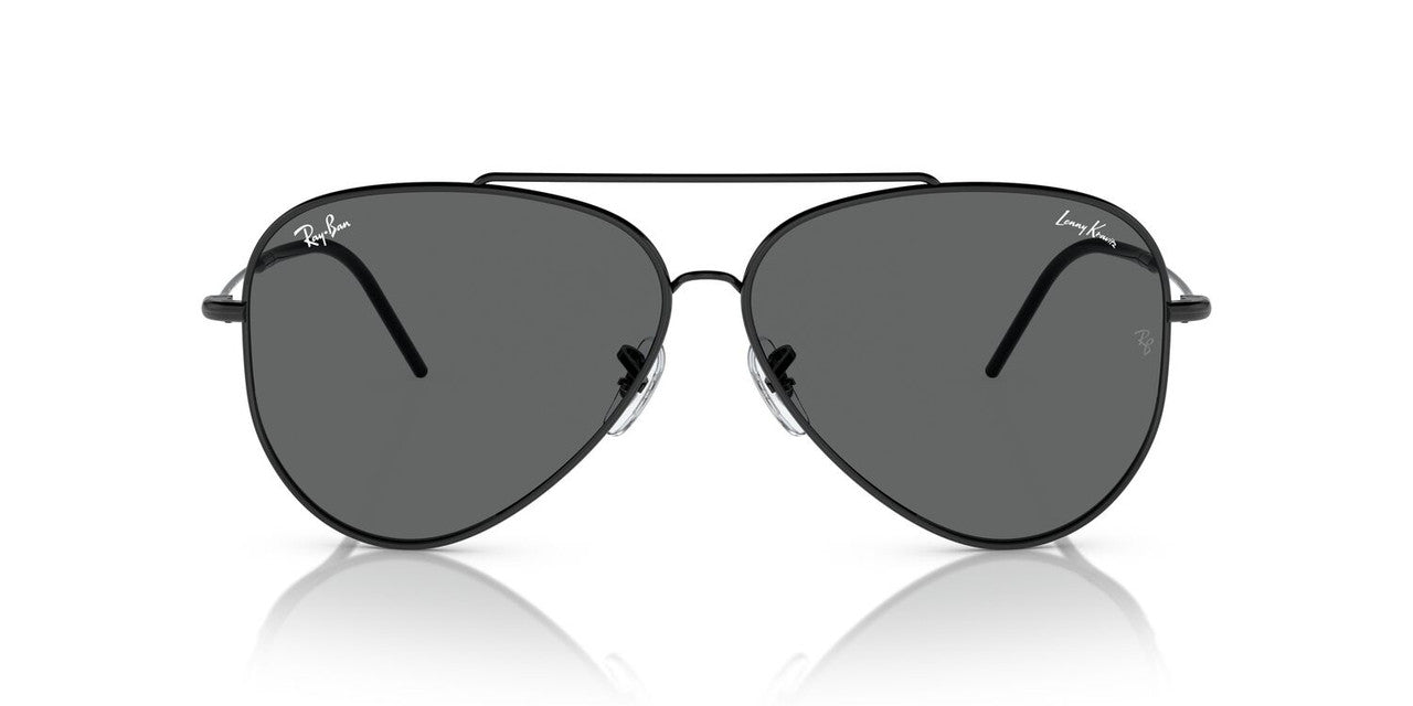 Anteojos De Sol Ray-Ban 0RBR0101S Aviator Reverse Negro/Gris