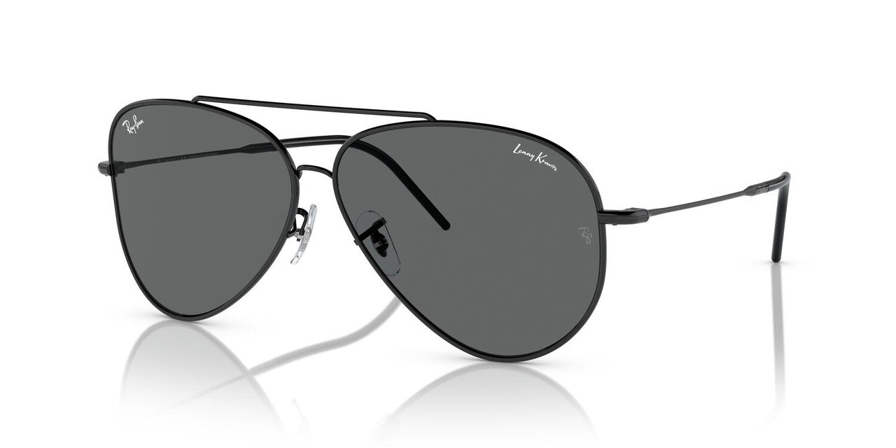 Anteojos De Sol Ray-Ban 0RBR0101S Aviator Reverse Negro/Gris