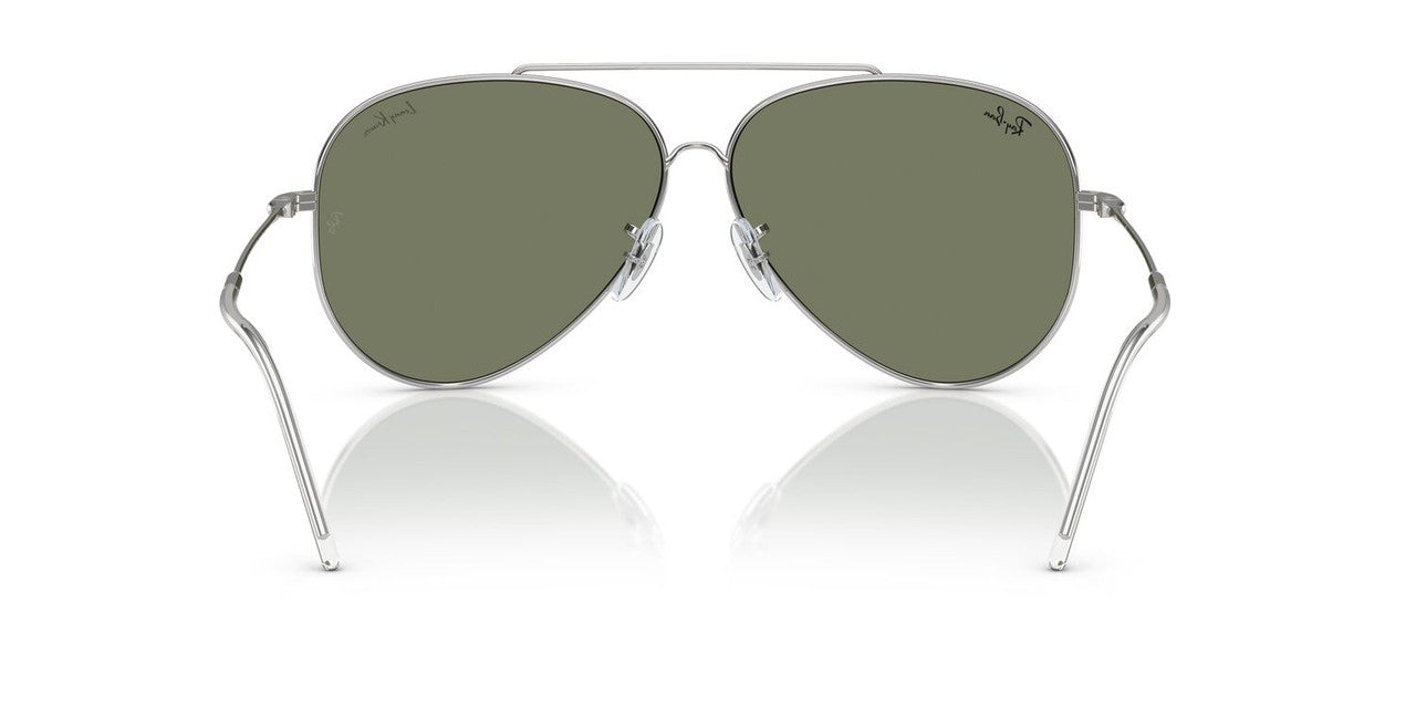 Anteojos De Sol Ray-Ban 0RBR0101S Aviator Reverse Plateado/Verde