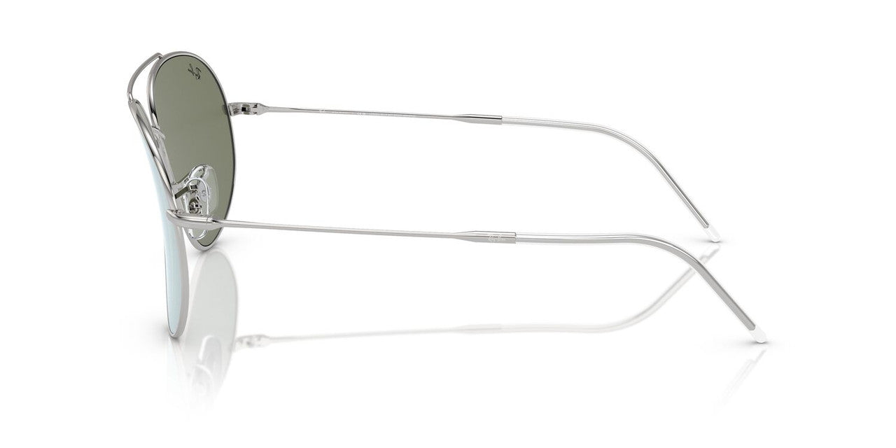 Anteojos De Sol Ray-Ban 0RBR0101S Aviator Reverse Plateado/Verde