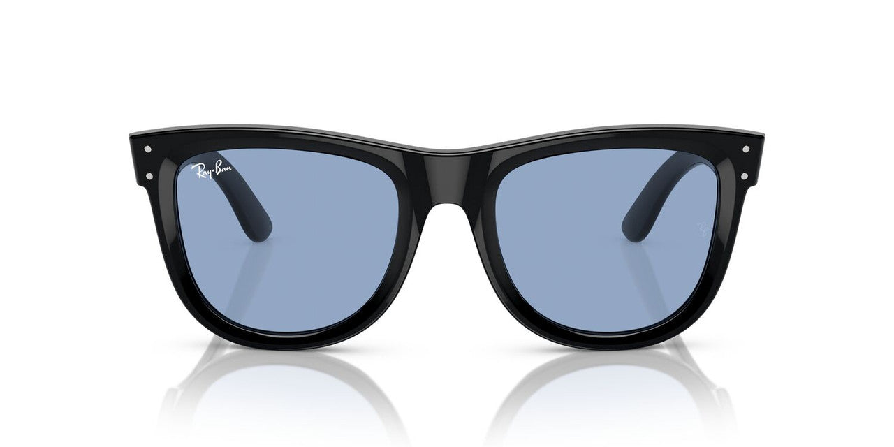 Anteojos De Sol Ray-Ban 0RBR0502S Wayfarer Reverse Negro/Celeste