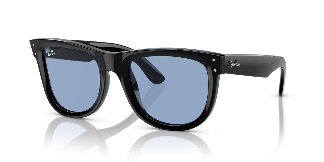 Anteojos De Sol Ray-Ban 0RBR0502S Wayfarer Reverse Negro/Celeste