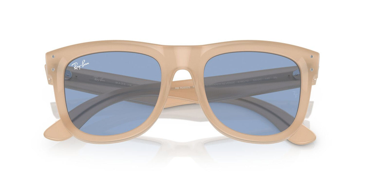 Anteojos De Sol Ray-Ban 0RBR0502S Wayfarer Reverse Beige/Celeste