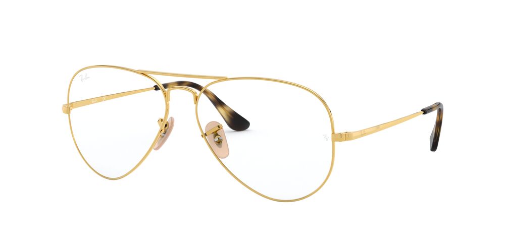 Anteojos Ópticos Ray-Ban 0RX6489 Aviator Dorado