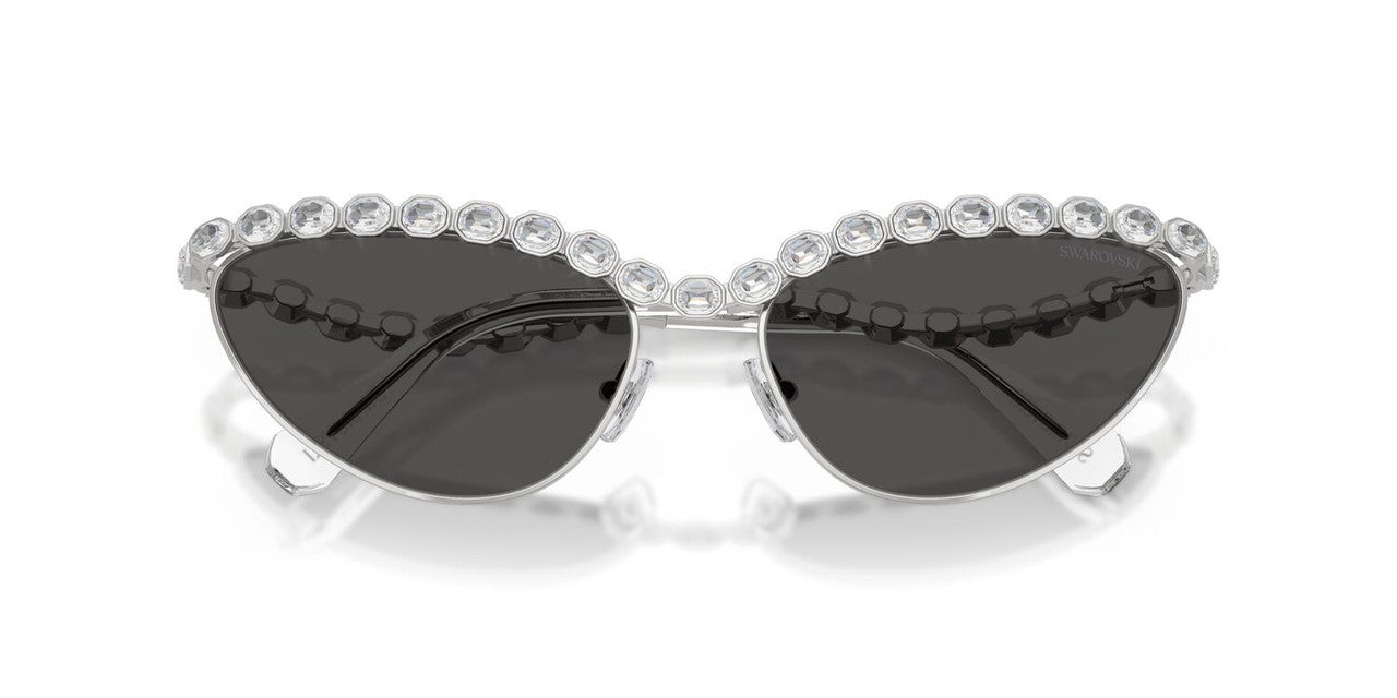 Anteojos De Sol Swarovski 0SK7030 Plateado/Gris