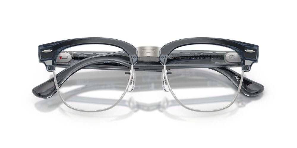 Lentes de Sol Ray-Ban Meta Audio 0RW7004 Clubmaster Azul/Azul Transitions