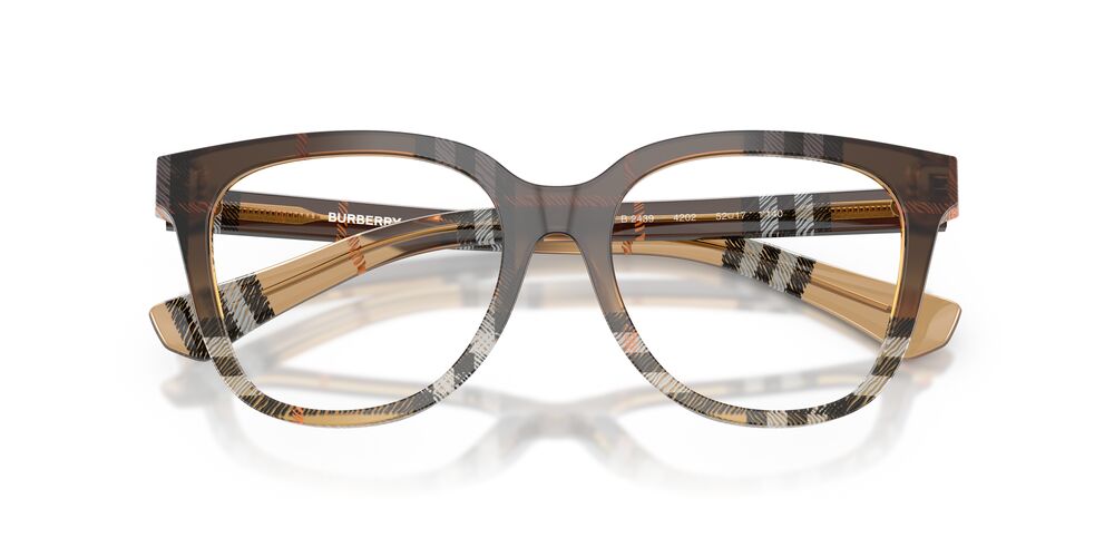 Anteojos Ópticos Burberry BE2439 Check Sand Gradient Café