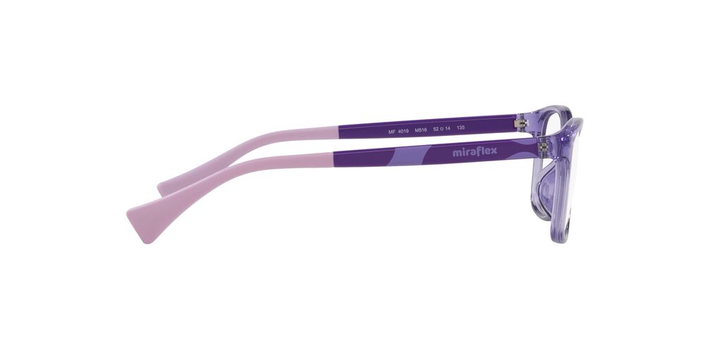 Anteojos Ópticos Miraflex MF4019 Translucent Light Lilac Violeta