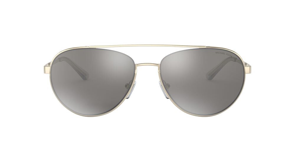 Anteojos De Sol Michael Kors MK1071 Aventura Light Gold Silver Mirror Plata/Dorado